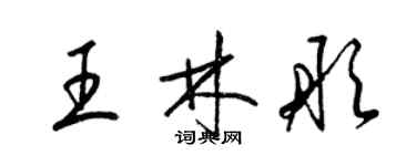 梁錦英王林彤草書個性簽名怎么寫