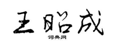 曾慶福王昭成行書個性簽名怎么寫