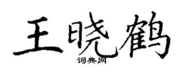 丁謙王曉鶴楷書個性簽名怎么寫