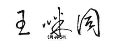 駱恆光王咪同草書個性簽名怎么寫