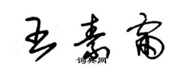 朱錫榮王素雷草書個性簽名怎么寫