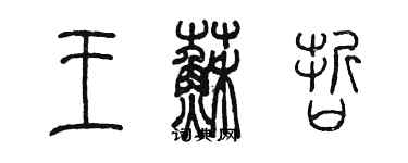 陳墨王蘇哲篆書個性簽名怎么寫