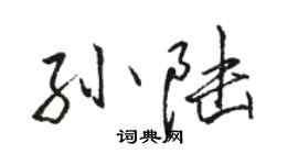 駱恆光孫陸行書個性簽名怎么寫