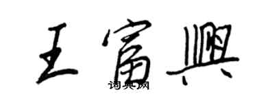 王正良王富興行書個性簽名怎么寫