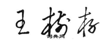 駱恆光王樹存草書個性簽名怎么寫