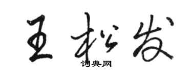 駱恆光王松發行書個性簽名怎么寫