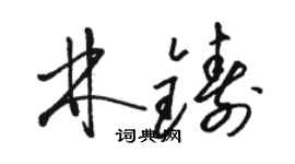 駱恆光林鑄草書個性簽名怎么寫