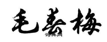 胡問遂毛春梅行書個性簽名怎么寫