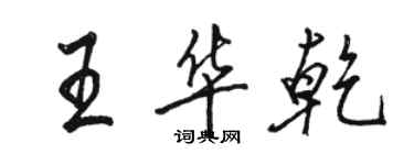 駱恆光王華乾行書個性簽名怎么寫