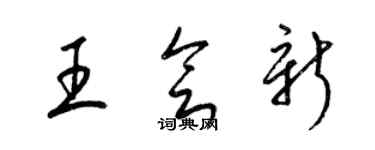 梁錦英王會新草書個性簽名怎么寫