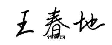 王正良王春地行書個性簽名怎么寫