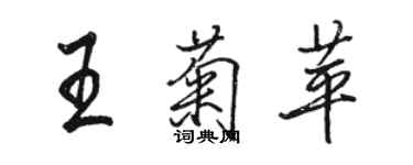 駱恆光王菊苹行書個性簽名怎么寫