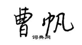 王正良曹帆行書個性簽名怎么寫