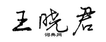 曾慶福王曉君行書個性簽名怎么寫