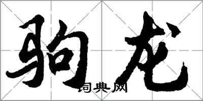 胡問遂駒龍行書怎么寫