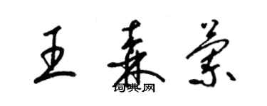 梁錦英王森蘭草書個性簽名怎么寫