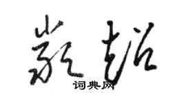 駱恆光嚴超草書個性簽名怎么寫