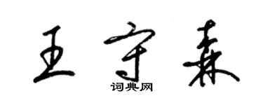 梁錦英王守森草書個性簽名怎么寫