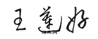 駱恆光王蓮好草書個性簽名怎么寫