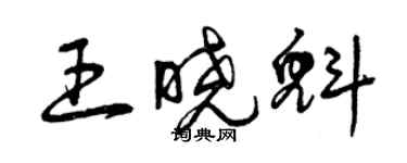 曾慶福王曉魁草書個性簽名怎么寫