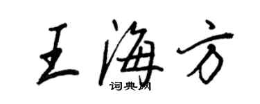 王正良王海方行書個性簽名怎么寫
