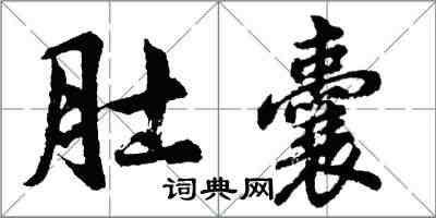 胡問遂肚囊行書怎么寫