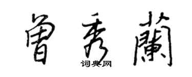 王正良曾秀蘭行書個性簽名怎么寫