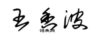 朱錫榮王香波草書個性簽名怎么寫