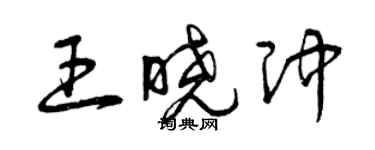 曾慶福王曉沖草書個性簽名怎么寫