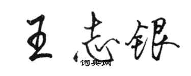 駱恆光王志銀行書個性簽名怎么寫