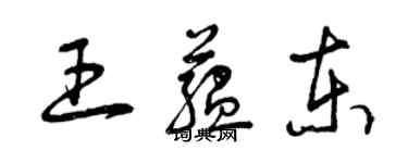 曾慶福王蘊東草書個性簽名怎么寫