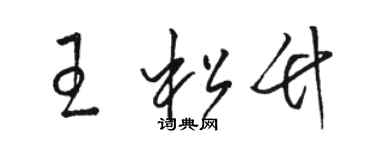 駱恆光王松竹草書個性簽名怎么寫