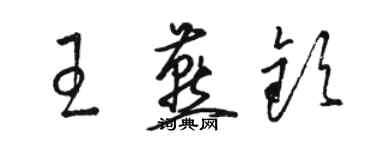 駱恆光王燕欽草書個性簽名怎么寫