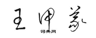 駱恆光王甲義草書個性簽名怎么寫