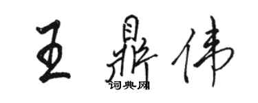 駱恆光王鼎偉行書個性簽名怎么寫