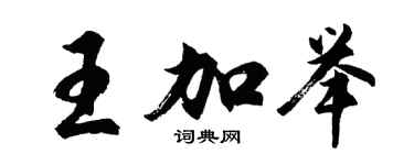 胡問遂王加舉行書個性簽名怎么寫