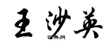 胡問遂王沙英行書個性簽名怎么寫