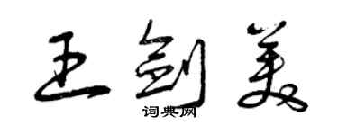 曾慶福王劍美草書個性簽名怎么寫