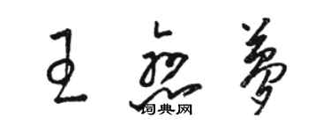 駱恆光王戀夢草書個性簽名怎么寫