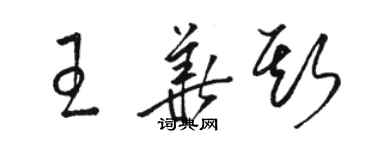 駱恆光王華斯草書個性簽名怎么寫