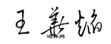 駱恆光王華焰草書個性簽名怎么寫