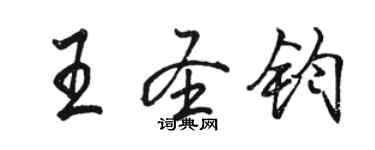 駱恆光王聖鈞行書個性簽名怎么寫