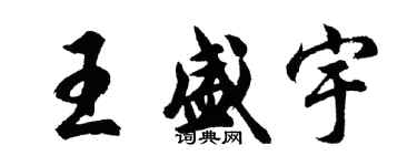 胡問遂王盛宇行書個性簽名怎么寫