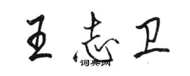 駱恆光王志衛行書個性簽名怎么寫