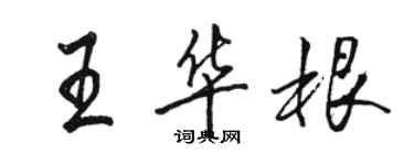 駱恆光王華根行書個性簽名怎么寫