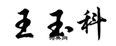 胡問遂王玉科行書個性簽名怎么寫