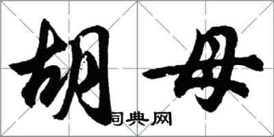 胡問遂胡母行書怎么寫