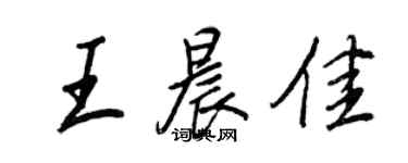 王正良王晨佳行書個性簽名怎么寫