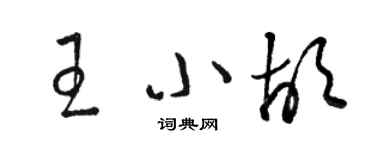 駱恆光王小胡草書個性簽名怎么寫