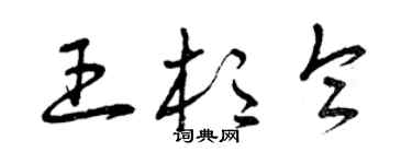 曾慶福王杉侖草書個性簽名怎么寫